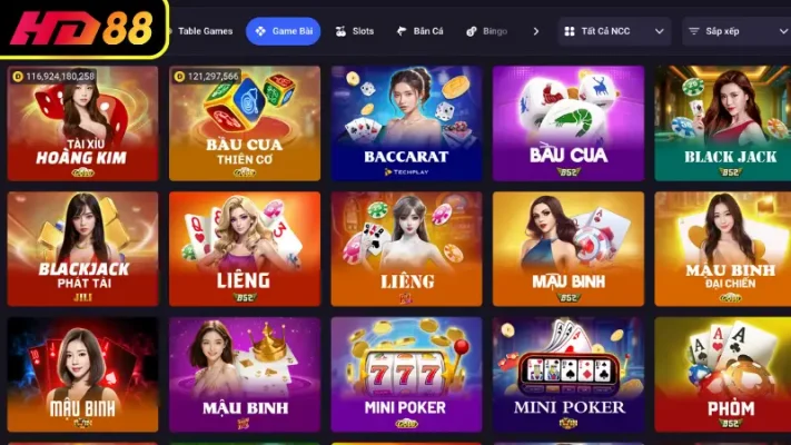 Kho trò chơi phong phú: Thể thao, casino, slot, bắn cá