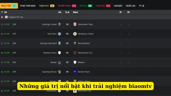 Những giá trị nổi bật khi trải nghiệm biaomtv