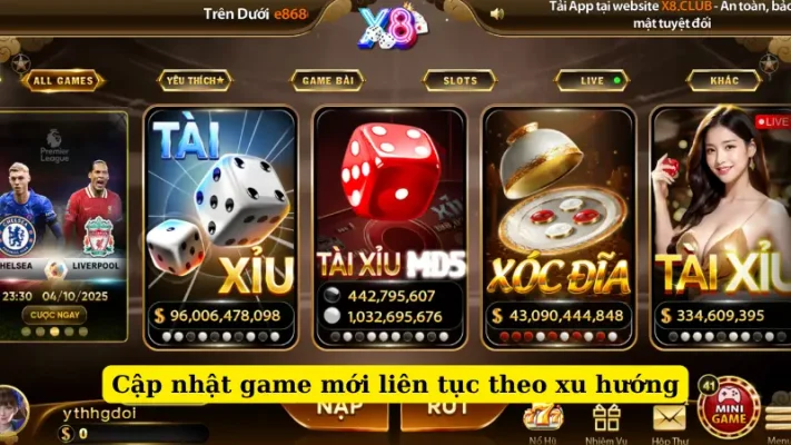Cập nhật game mới liên tục theo xu hướng